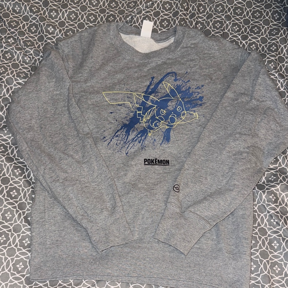 Pokemon Blue and Yellow Graphic Crewneck Sweater